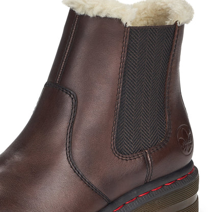 Rieker Ladies Chunky Sole Elastic Side Ankle Boot