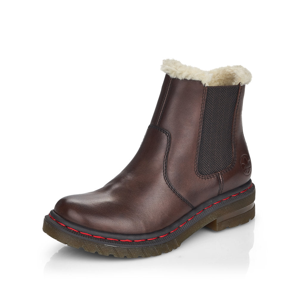 Rieker Ladies Chunky Sole Elastic Side Ankle Boot