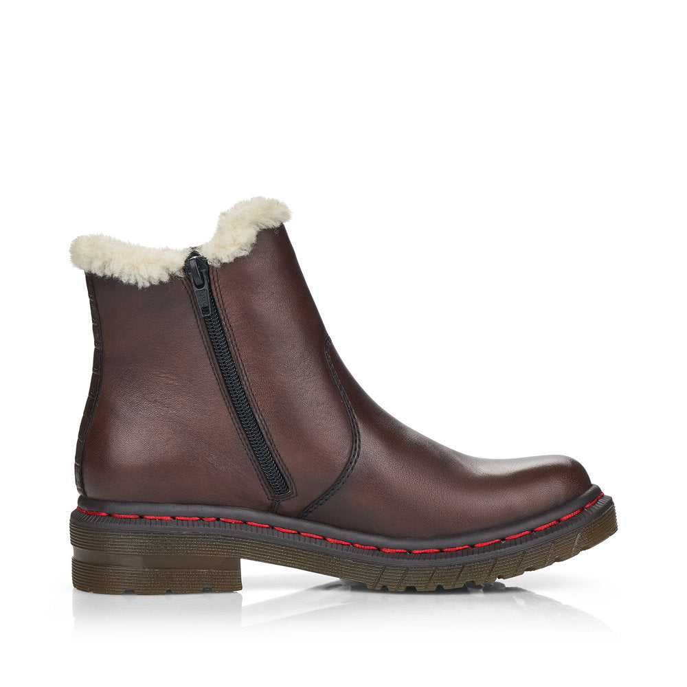Rieker Ladies Chunky Sole Elastic Side Ankle Boot