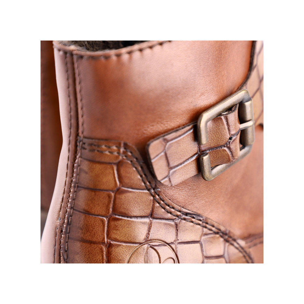 Rieker Ladies Zip Block Heel Ankle Boot
