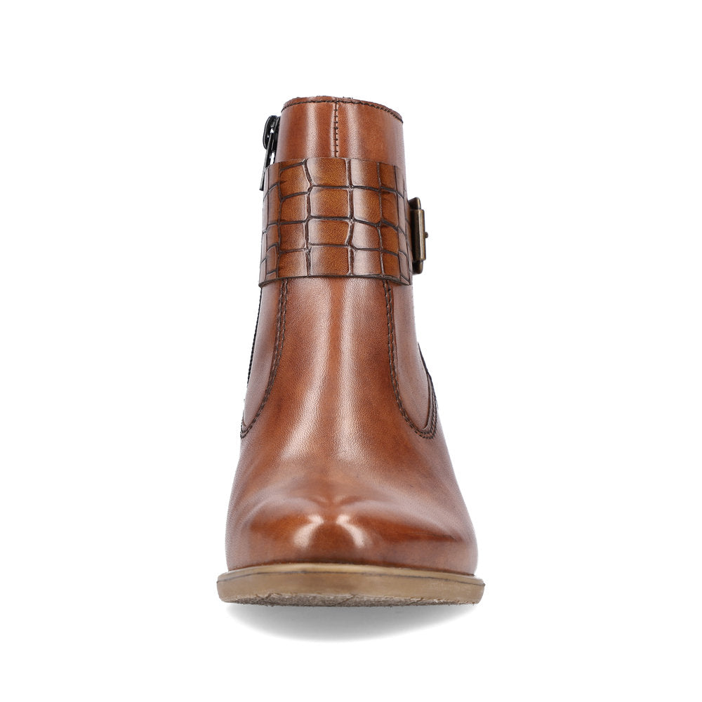 Rieker Ladies Zip Block Heel Ankle Boot