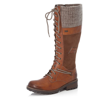 Rieker Ladies Knee High lace Front Boot