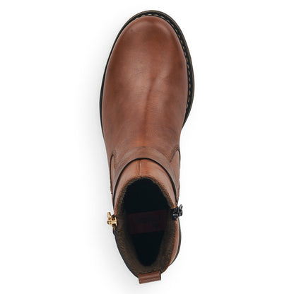 Rieker Ladies Zip Trim Ankle Boot