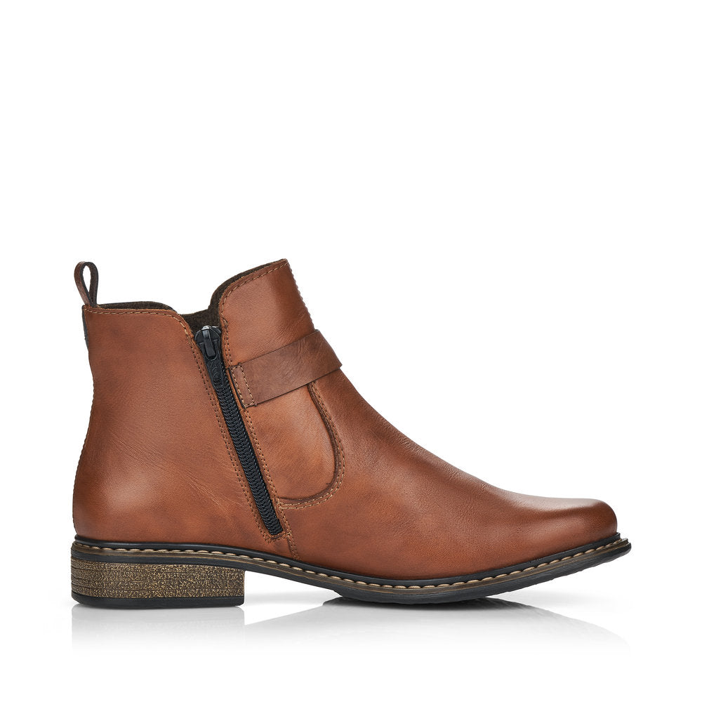 Rieker Ladies Zip Trim Ankle Boot