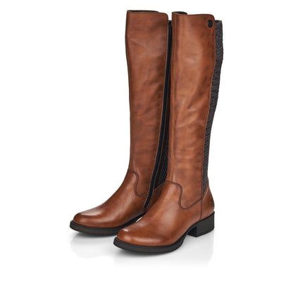 Rieker Ladies Knee High Zip Sided Boot