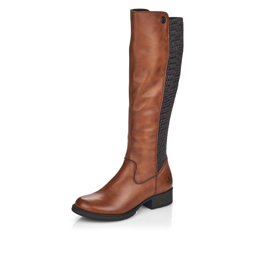 Rieker Ladies Knee High Zip Sided Boot