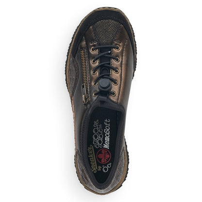 Rieker Ladies Bungee Tie Casual Shoe