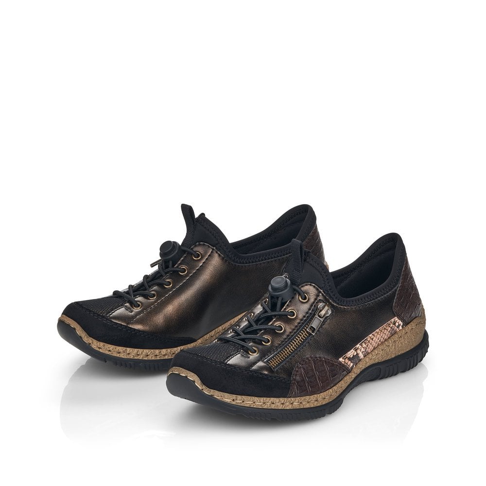 Rieker Ladies Bungee Tie Casual Shoe