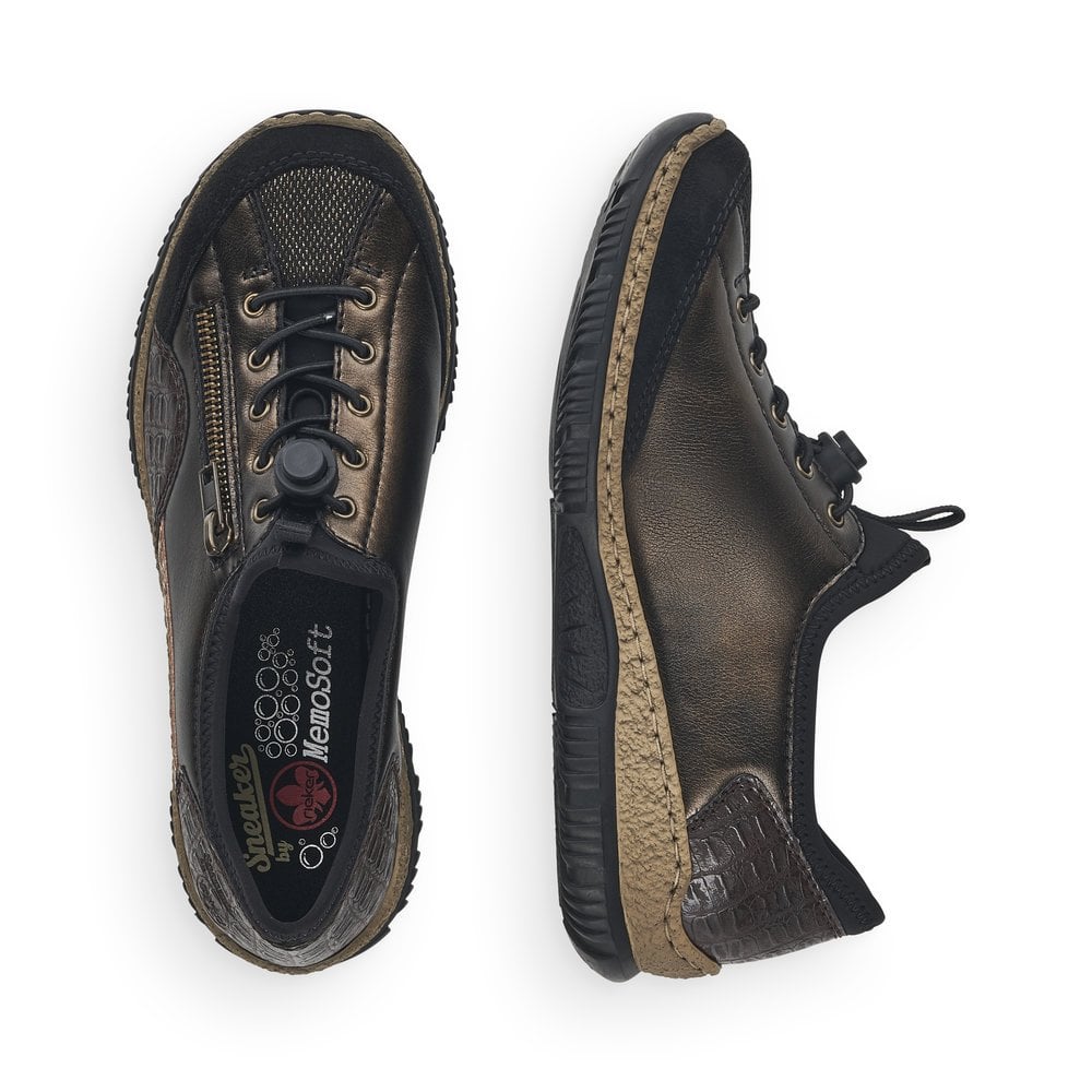Rieker Ladies Bungee Tie Casual Shoe