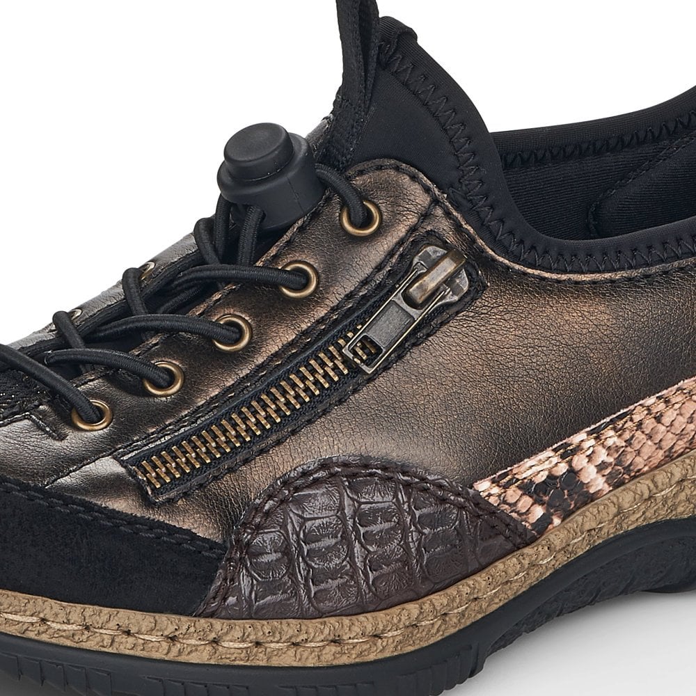Rieker Ladies Bungee Tie Casual Shoe