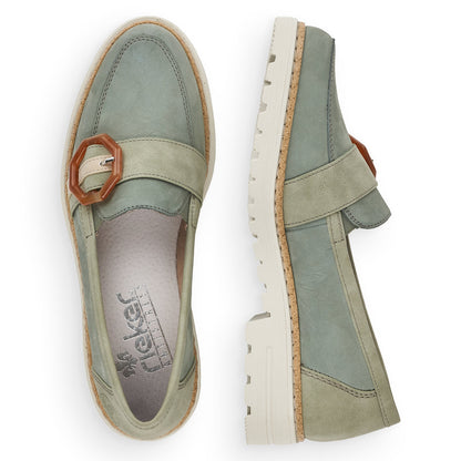 Rieker Ladies Buckle Trim Loafer