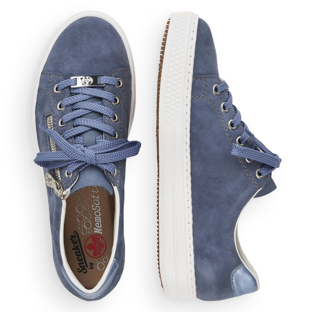 Rieker Ladies Zip Lace Up Sneaker