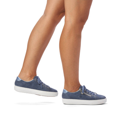 Rieker Ladies Zip Lace Up Sneaker