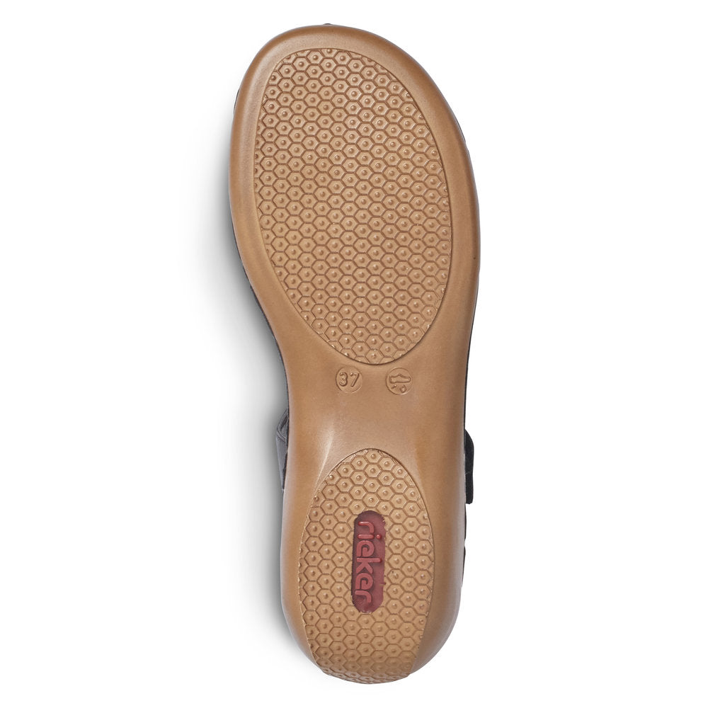 Rieker Ladies Sandal Cross Strap Velco