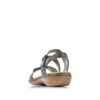 Rieker Ladies Sandal Cross Strap Velco