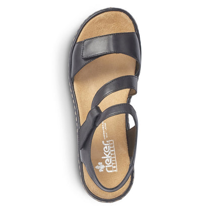 Rieker Ladies Sandal Cross Strap Velco