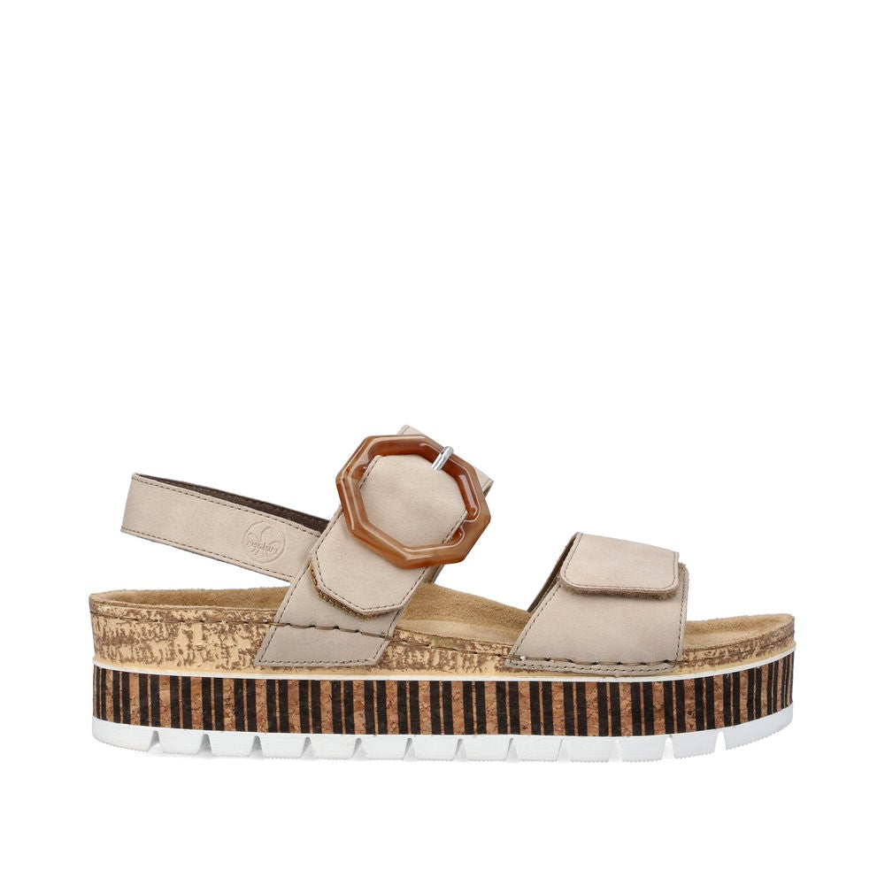 Rieker Ladies Cork Trim Sandal