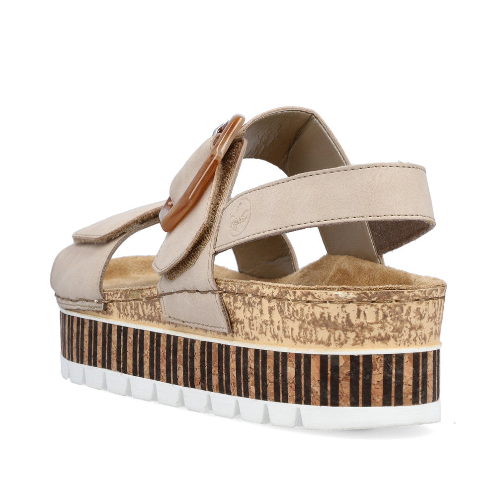 Rieker Ladies Cork Trim Sandal