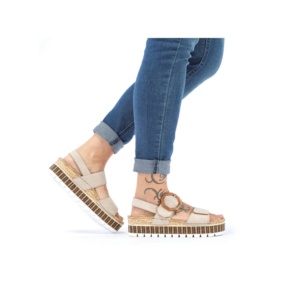 Rieker Ladies Cork Trim Sandal