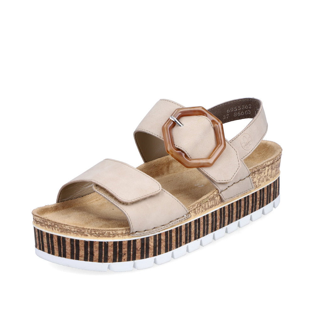 Rieker Ladies Cork Trim Sandal