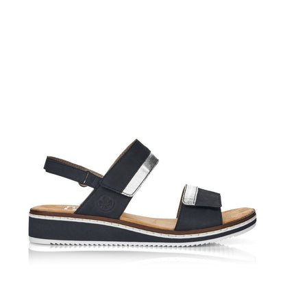 Rieker Ladies Adjustable Low Wedge Sandal