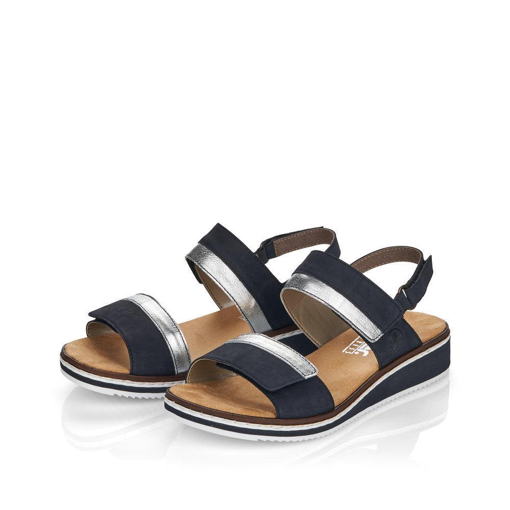 Rieker Ladies Adjustable Low Wedge Sandal