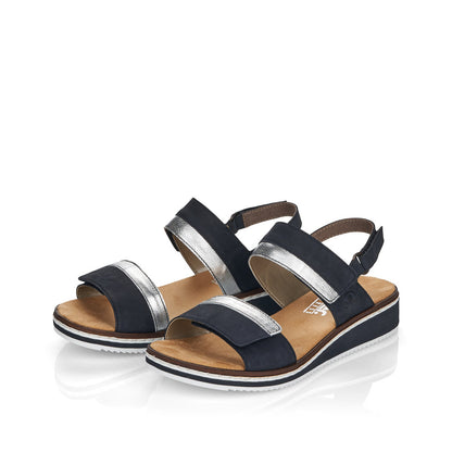 Rieker Ladies Adjustable Low Wedge Sandal