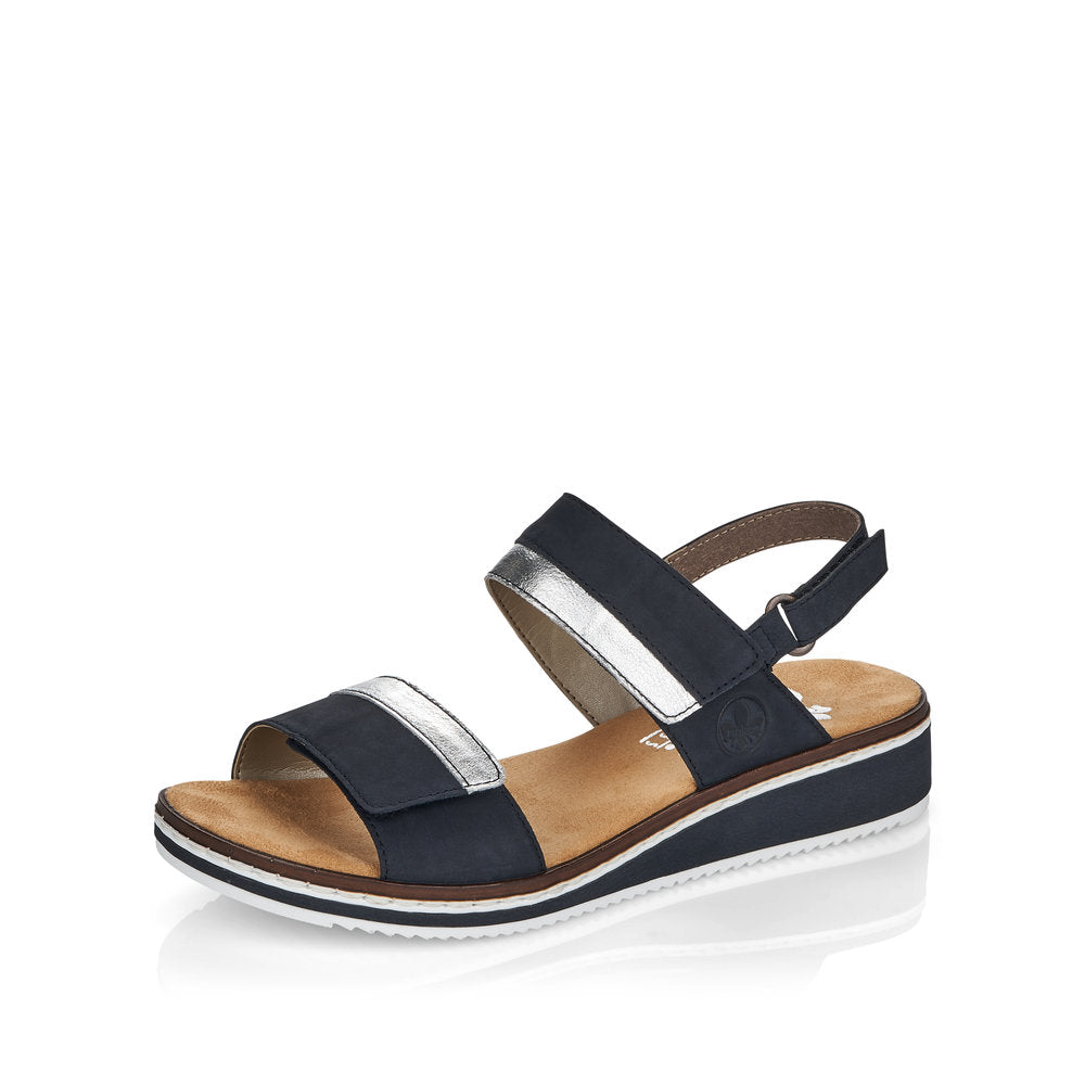 Rieker Ladies Adjustable Low Wedge Sandal
