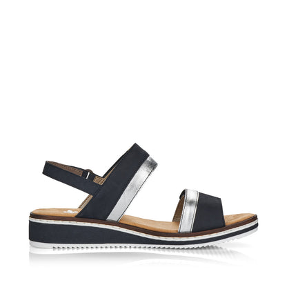 Rieker Ladies Adjustable Low Wedge Sandal