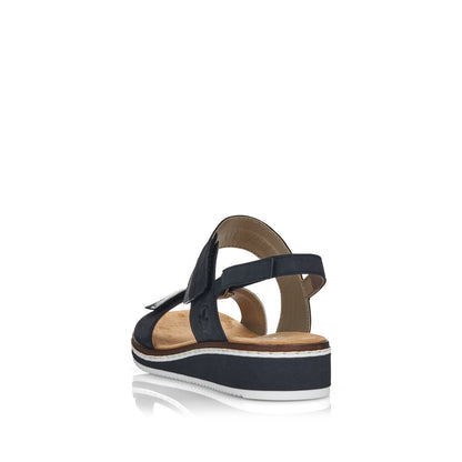 Rieker Ladies Adjustable Low Wedge Sandal