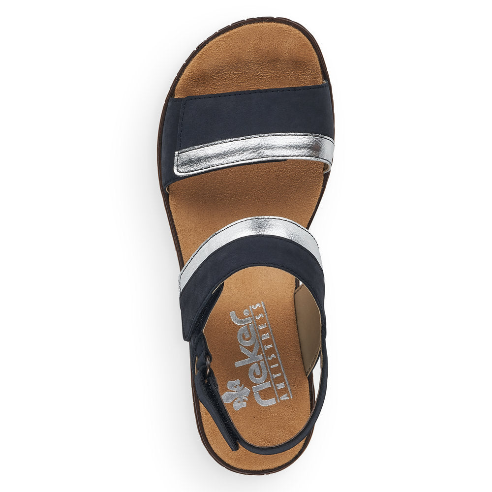 Rieker Ladies Adjustable Low Wedge Sandal