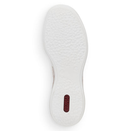 Rieker Ladies Lace Up Shoe Zip Trim