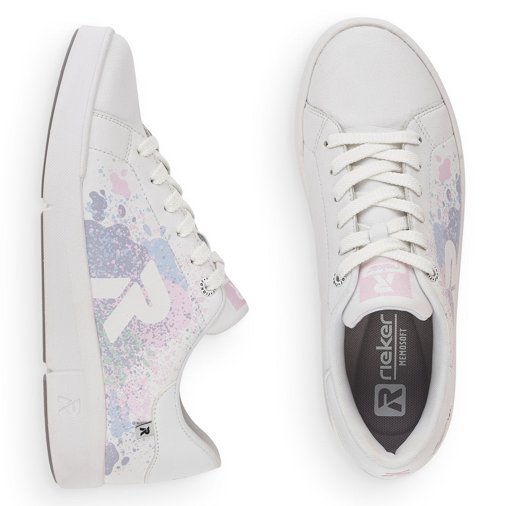 Rieker Ladies Flat Sole Lace Up Sneaker