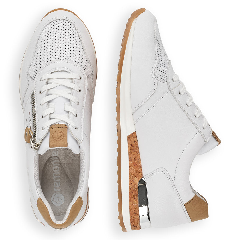 Remonte Ladies Lace Up Sneaker Cork Trim