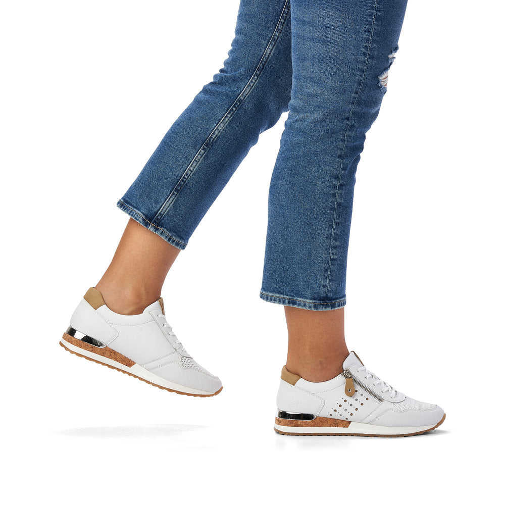 Remonte Ladies Lace Up Sneaker Cork Trim