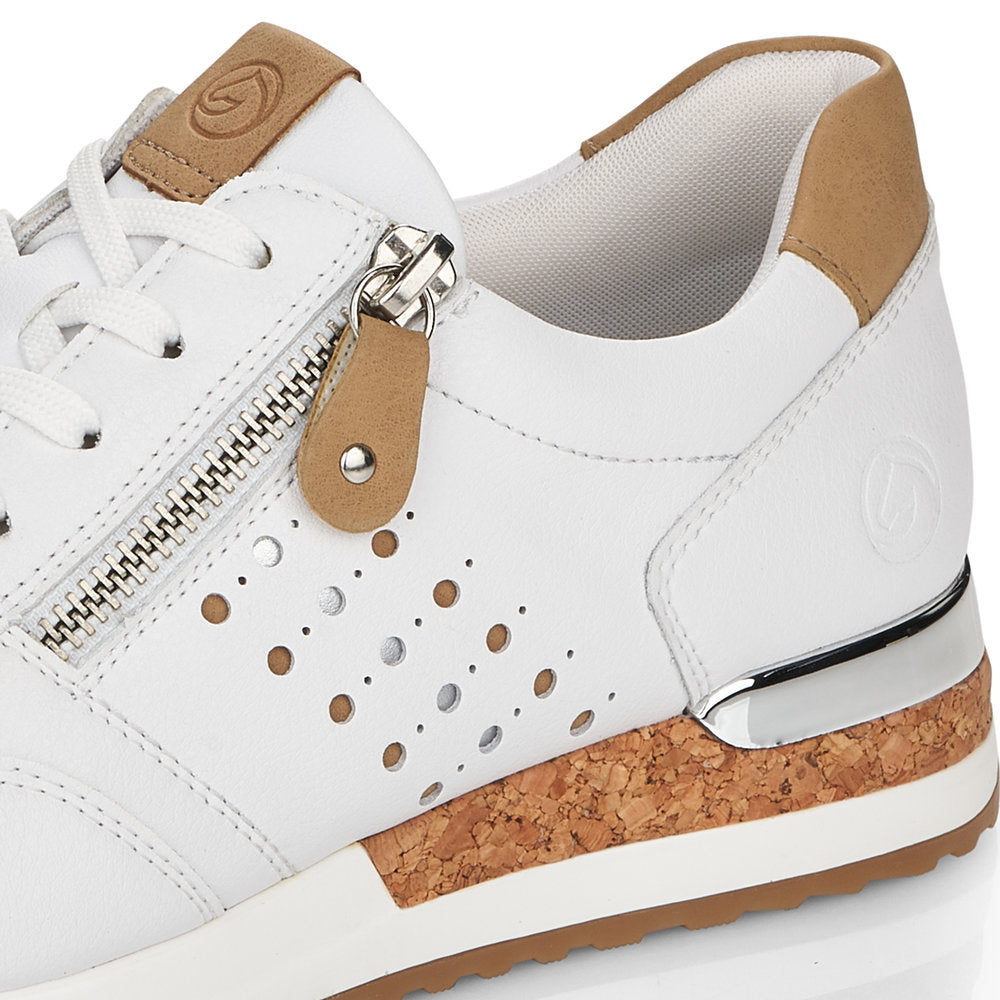 Remonte Ladies Lace Up Sneaker Cork Trim