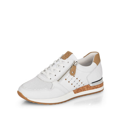 Remonte Ladies Lace Up Sneaker Cork Trim