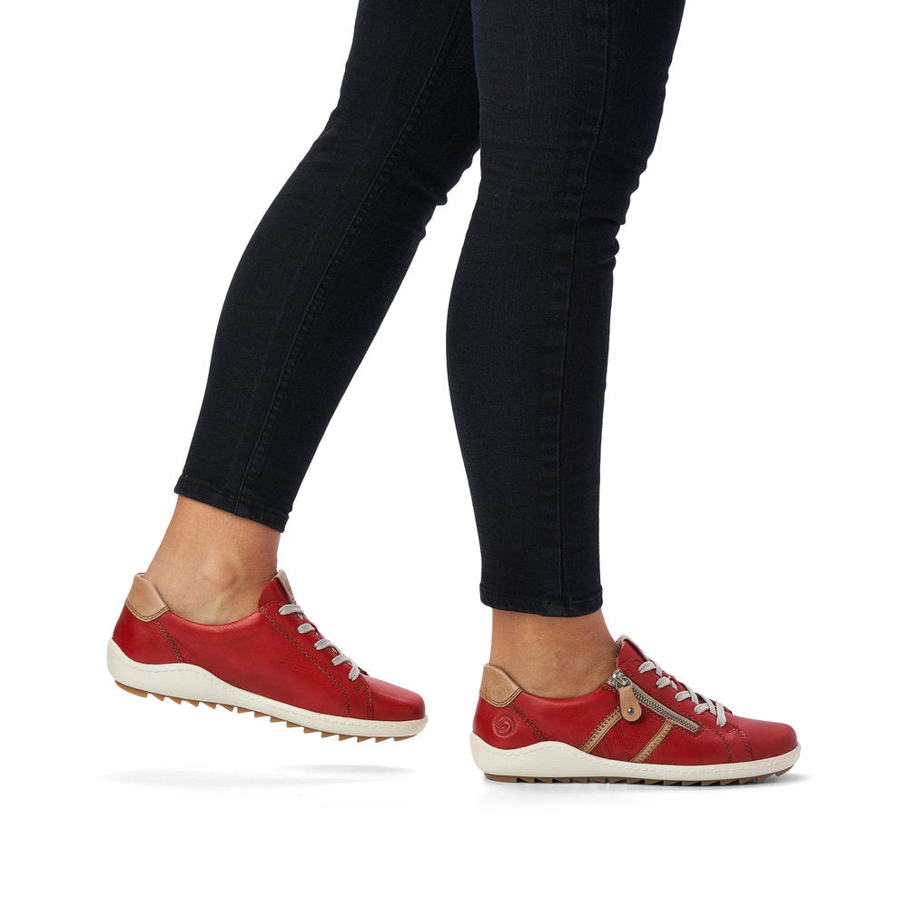 Remonte Ladies Zip Trim Lace Sneaker