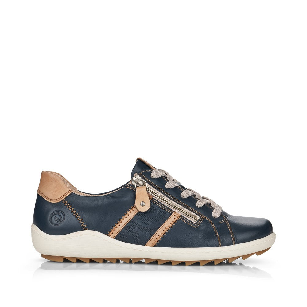 Remonte Ladies Zip Trim Lace Sneaker