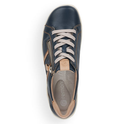 Remonte Ladies Zip Trim Lace Sneaker