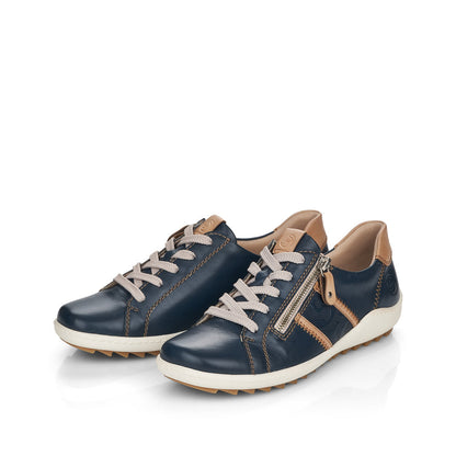 Remonte Ladies Zip Trim Lace Sneaker