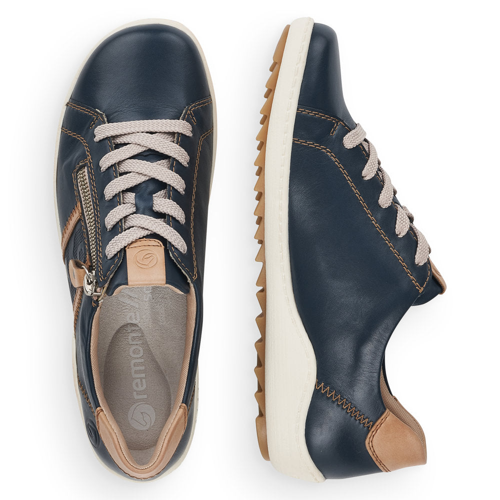 Remonte Ladies Zip Trim Lace Sneaker