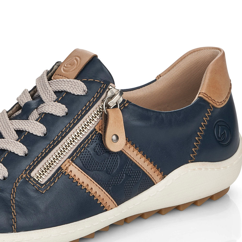 Remonte Ladies Zip Trim Lace Sneaker