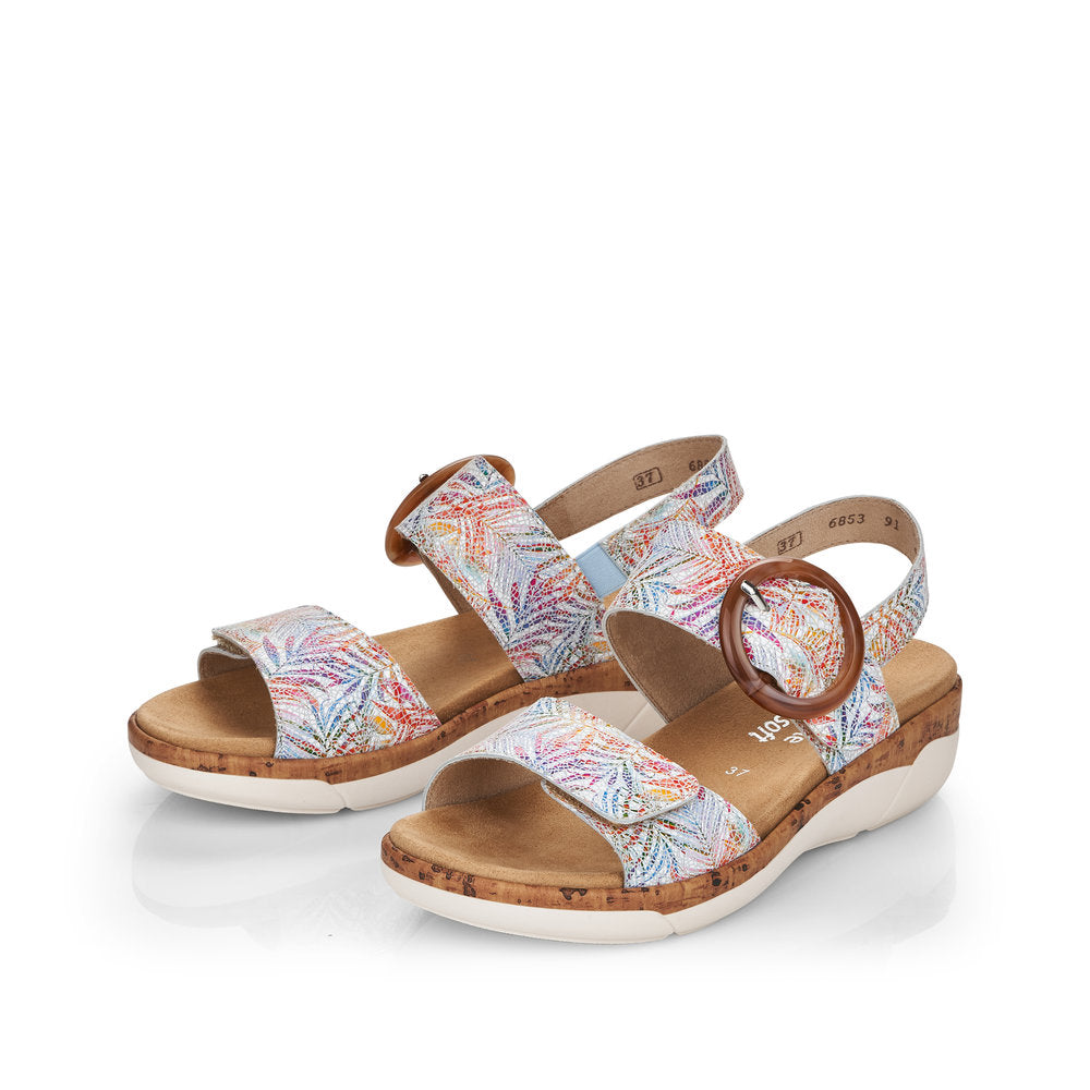 Remonte Ladies Multi Print Adjustable Sandal