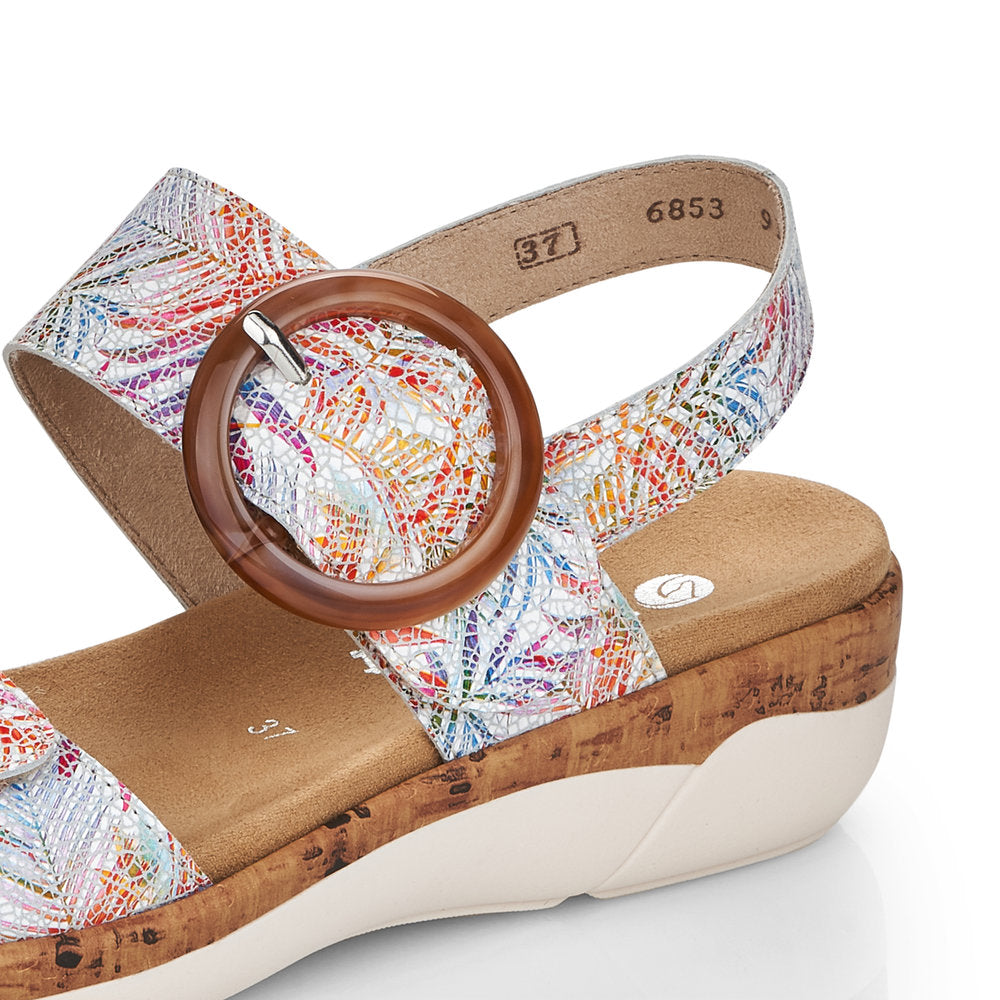Remonte Ladies Multi Print Adjustable Sandal