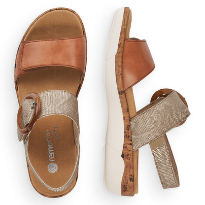 Remonte Ladies 2 Tone Adjustable Sandal