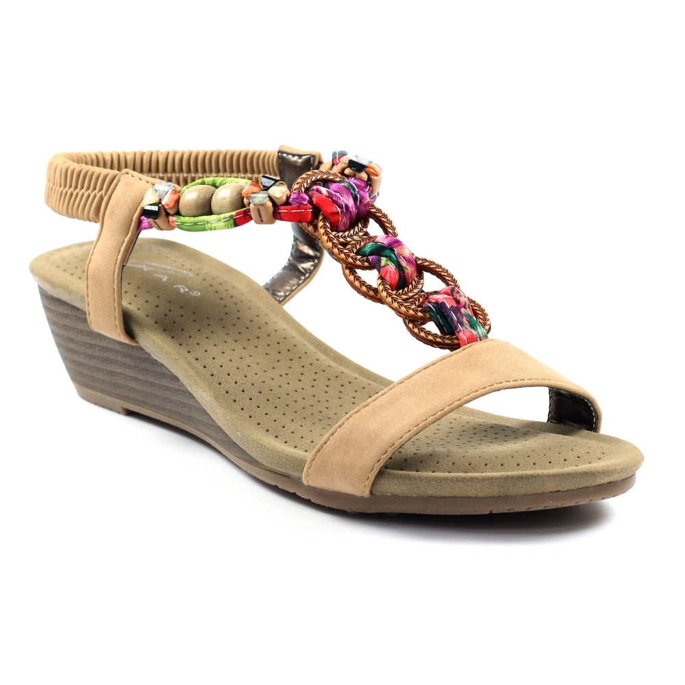 Lunar Fantasy Ladies Low Wedge Sandal