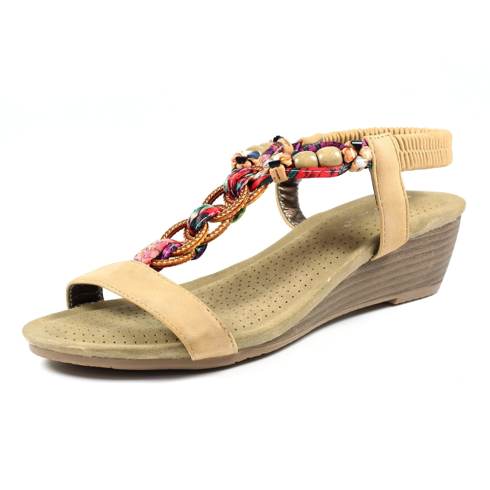 Lunar Fantasy Ladies Low Wedge Sandal