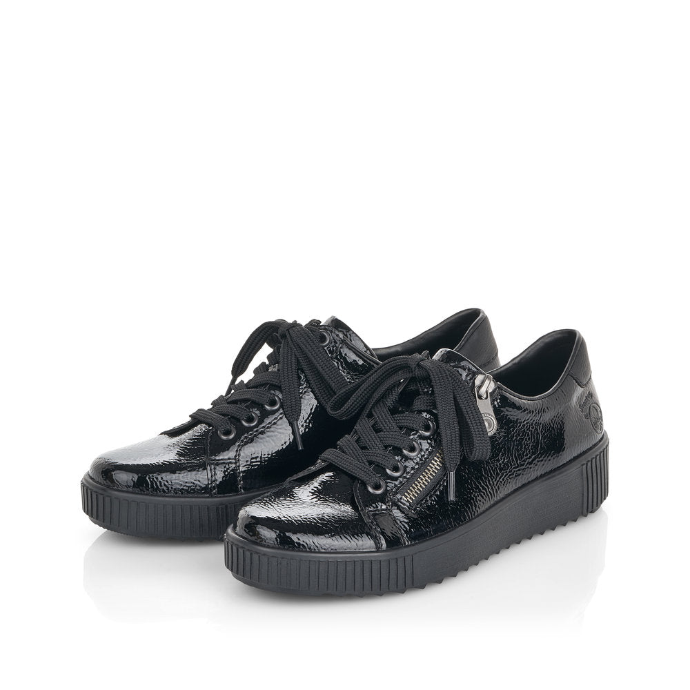 Rieker ladies Flatform Patent Sneaker