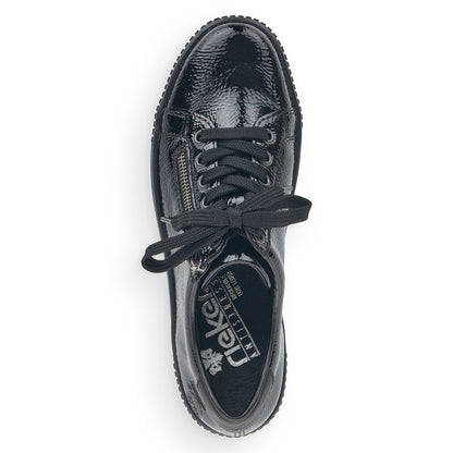 Rieker ladies Flatform Patent Sneaker